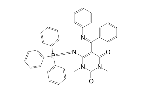 1,3-DIMETHYL-5-(N-PHENYLBENZIMIDOYL)-6-TRIPHENYLPHOSPHORANYLIDENEAMINO-PYRIMIDINE-2,4-(1H,3H)-DIONE