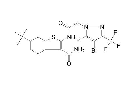 2-({[4-bromo-5-methyl-3-(trifluoromethyl)-1H-pyrazol-1-yl]acetyl}amino)-6-tert-butyl-4,5,6,7-tetrahydro-1-benzothiophene-3-carboxamide