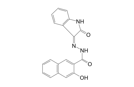 Naphthalene-2-carbohydrazide, 3-hydroxy-N2-(2,3-dihydro-2-oxoindol-3-ylideno)-