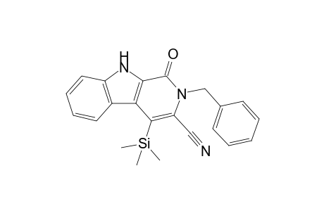 2-Benzyl-3-cyano-4-trimethylsilyl-2,9-dihydro-1H-.beta.-carbolin-1-one