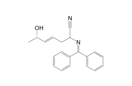 (E)-(6S)-2-(N-(Diphenylmethylene)amino)-6-hydroxyhept-4,6-enenitrile