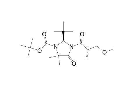 t-Butyl (2S,2' S)-2-(t-butyl)-5,5-dimethyl-3-(3'-methoxy-2'-methylpropanoyl)-4-oxoimidazolidine-1-carboxylate