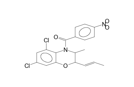 2H-1,4-BENZOXAZINE, 5,7-DICHLORO-3,4-DIHYDRO-3-METHYL-4-(4-NITROBENZOYL)-2-(1-PROPENYL)-