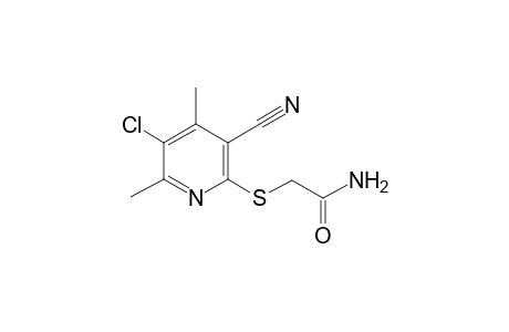 2-(5-Chloranyl-3-cyano-4,6-dimethyl-pyridin-2-yl)sulfanylethanamide