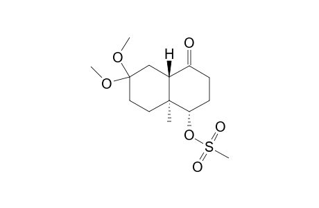 (4.alpha.4a.alpha.,8a.beta.)-(+-)-Octahydro-7,7-dimethoxy-4a-methyl-4-[(methylsulfonyl)oxy]-1(2H)-naphthalenone