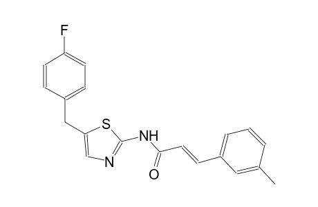 (2E)-N-[5-(4-fluorobenzyl)-1,3-thiazol-2-yl]-3-(3-methylphenyl)-2-propenamide