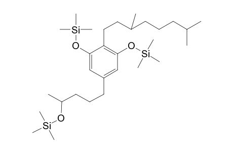 2-(3',7'-dimethyloctyl)-1,3-bis(trimethylsilyloxy)-5-[(4"-trimethylsilyloxy)pentylbenzene