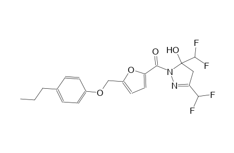 3,5-bis(difluoromethyl)-1-{5-[(4-propylphenoxy)methyl]-2-furoyl}-4,5-dihydro-1H-pyrazol-5-ol