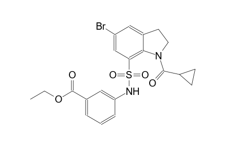 benzoic acid, 3-[[[5-bromo-1-(cyclopropylcarbonyl)-2,3-dihydro-1H-indol-7-yl]sulfonyl]amino]-, ethyl ester