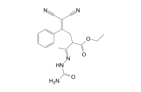 Ethyl 2-(1-(2-carbamoylhydrazono)ethyl)-5,5-dicyano-4-phenylpent-4-enoate