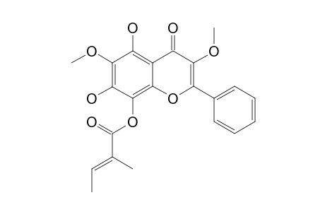 5,7,8-TRIHYDROXY-3,6-DIMETHOXYFLAVONE-8-O-[(E)-2-METHYL-2-BUTENOATE]