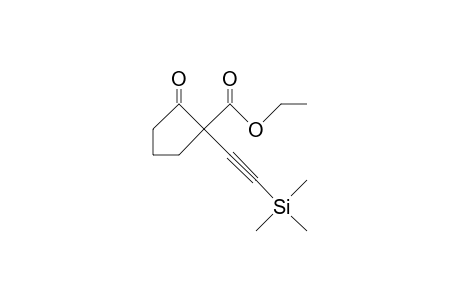 2-Oxo-1-(trimethylsilylethynyl)-cyclopentanecarboxylic acid, ethyl ester