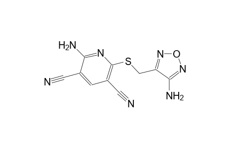 2-amino-6-{[(4-amino-1,2,5-oxadiazol-3-yl)methyl]sulfanyl}-3,5-pyridinedicarbonitrile