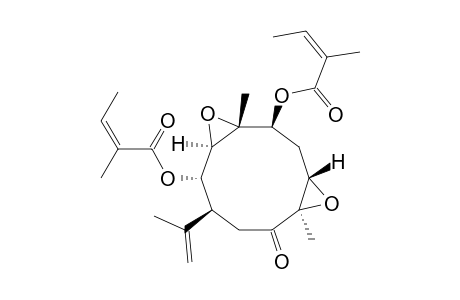 2-Butenoic acid, 2-methyl-, 1,6-dimethyl-9-(1-methylethenyl)-7-oxo-5,12-dioxatricyclo[9.1.0.0(4,6)]dodecane-2,10-diyl ester, [1R-[1R*,2S*(Z),4S*,6R*,9S*,10S*(Z),11R*]]-
