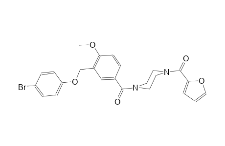 1-{3-[(4-bromophenoxy)methyl]-4-methoxybenzoyl}-4-(2-furoyl)piperazine