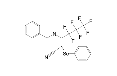 (Z)-3-BENZYLAMINO-4,4,5,5,6,6,6-HEPTAFLUORO-2-(PHENYLSELENENYL)-2-HEXENENITRILE