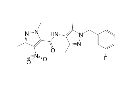 N-[1-(3-fluorobenzyl)-3,5-dimethyl-1H-pyrazol-4-yl]-1,3-dimethyl-4-nitro-1H-pyrazole-5-carboxamide