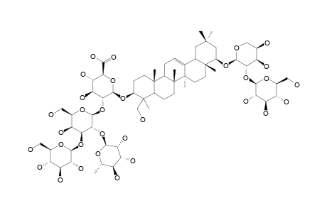 3-O-{[ALPHA-L-RHAMNOPYRANOSYL-(1->2)-BETA-D-GLUCOPYRANOSYL-(1->3)]-BETA-D-GALACTOPYRANOSYL-(1->2)-BETA-D-GLUCOPYRANOSYL}-22-O-[BETA-D-GLUCOPYRANOSYL-(1->2)-ALP