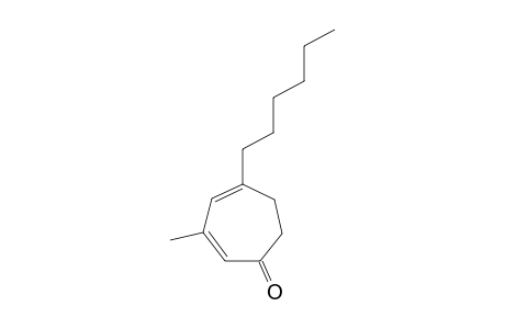 5-Hexyl-3-methylcyclohepta-2,4-dienone