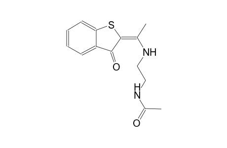 acetamide, N-[2-[[(1E)-1-(3-oxobenzo[b]thien-2(3H)-ylidene)ethyl]amino]ethyl]-