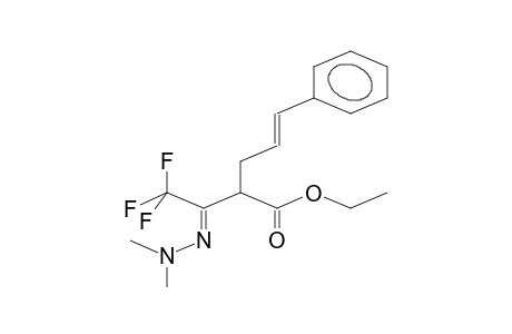 ETHYL 3-(N,N-DIMETHYLHYDRAZONO)-4,4,4-TRIFLUORO-2-CINNAMYLBUTANOATE