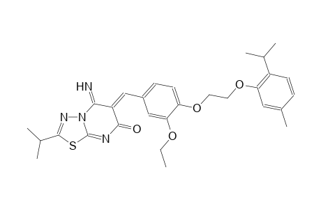 (6Z)-6-{3-ethoxy-4-[2-(2-isopropyl-5-methylphenoxy)ethoxy]benzylidene}-5-imino-2-isopropyl-5,6-dihydro-7H-[1,3,4]thiadiazolo[3,2-a]pyrimidin-7-one