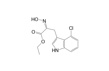 1H-Indole-3-propanoic acid, 4-chloro-.alpha.-(hydroxyimino)-, ethyl ester