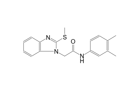 1H-benzimidazole-1-acetamide, N-(3,4-dimethylphenyl)-2-(methylthio)-