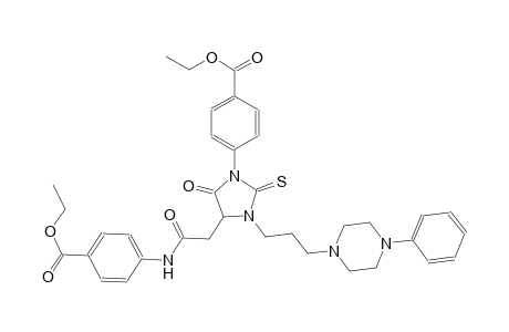 benzoic acid, 4-[4-[2-[[4-(ethoxycarbonyl)phenyl]amino]-2-oxoethyl]-5-oxo-3-[3-(4-phenyl-1-piperazinyl)propyl]-2-thioxo-1-imidazolidinyl]-