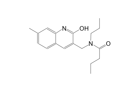 N-[(2-hydroxy-7-methyl-3-quinolinyl)methyl]-N-propylbutanamide