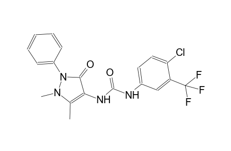 urea, N-[4-chloro-3-(trifluoromethyl)phenyl]-N'-(2,3-dihydro-1,5-dimethyl-3-oxo-2-phenyl-1H-pyrazol-4-yl)-