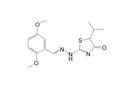 2-[N'-(2,5-Dimethoxy-benzylidene)-hydrazino]-5-isopropyl-thiazol-4-one
