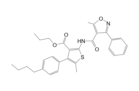 propyl 4-(4-butylphenyl)-5-methyl-2-{[(5-methyl-3-phenyl-4-isoxazolyl)carbonyl]amino}-3-thiophenecarboxylate
