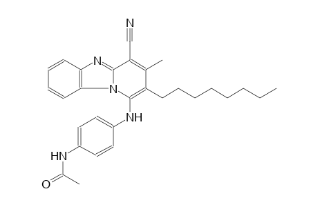 N-{4-[(4-cyano-3-methyl-2-octylpyrido[1,2-a]benzimidazol-1-yl)amino]phenyl}acetamide