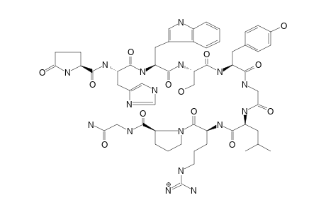 [(4S)-5-[(2S)-2-[(2-amino-2-keto-ethyl)carbamoyl]pyrrolidin-1-yl]-4-[[(2S)-2-[[2-[[(2S)-2-[[(2S)-3-hydroxy-2-[[(2S)-2-[[(2S)-3-(3H-imidazol-4-yl)-2-(pyroglutamoylamino)propanoyl]amino]-3-(1H-indol-3-yl)propanoyl]amino]propanoyl]amino]-3-(4-hydroxyphenyl)p