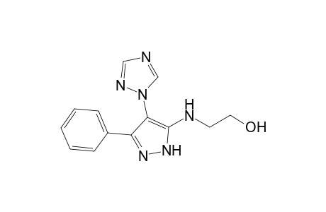 2-[[5-phenyl-4-(1,2,4-triazol-1-yl)-1H-pyrazol-3-yl]amino]ethanol