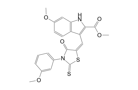 1H-indole-2-carboxylic acid, 6-methoxy-3-[(E)-[3-(3-methoxyphenyl)-4-oxo-2-thioxo-5-thiazolidinylidene]methyl]-, methyl ester