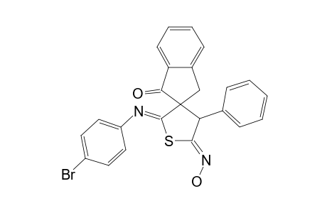 2'-(4-BROMOPHENYLIMINO)-5'-HYDROXYIMINO-4'-PHENYL-1-OXO-2',3',4',5'-TETRAHYDROSPIRO-[INDANE-2,3'-THIOPHENE]