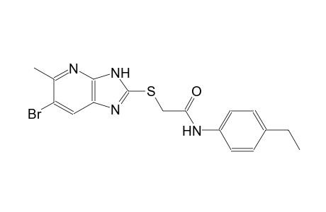 2-[(6-bromo-5-methyl-3H-imidazo[4,5-b]pyridin-2-yl)sulfanyl]-N-(4-ethylphenyl)acetamide