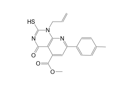 pyrido[2,3-d]pyrimidine-5-carboxylic acid, 1,4-dihydro-2-mercapto-7-(4-methylphenyl)-4-oxo-1-(2-propenyl)-, methyl ester