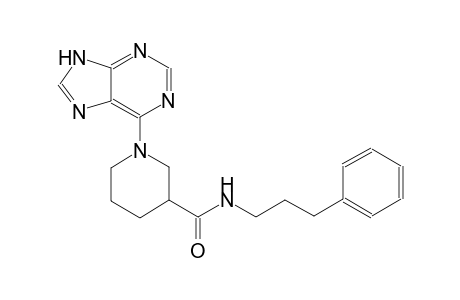 3-piperidinecarboxamide, N-(3-phenylpropyl)-1-(9H-purin-6-yl)-