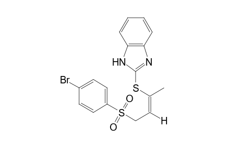 (Z)-2-{{3-[(p-bromophenyl)sulfonyl]-1-methylpropenyl}thio}benzimidazole