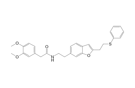 2-(3,4-dimethoxyphenyl)-N-[2-[2-(2-phenylsulfanylethyl)-1-benzofuran-6-yl]ethyl]ethanamide