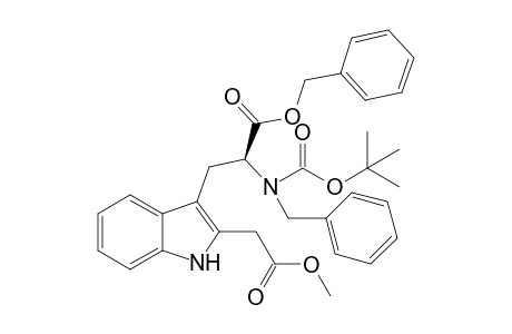 (2S)-2-[benzyl(tert-butoxycarbonyl)amino]-3-[2-(2-keto-2-methoxy-ethyl)-1H-indol-3-yl]propionic acid benzyl ester