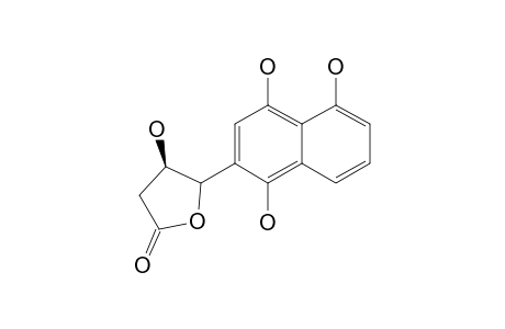 1,4-DIHYDROJUGLOMYCIN-A;(3'R,4'R)-4'-(1,4,5-TRIHYDROXY-NAPHTHALIN-2-YL)-3'-BUTYROLACTONE