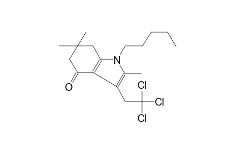 2,6,6-Trimethyl-1-pentyl-3-(2,2,2-trichloro-ethyl)-1,5,6,7-tetrahydro-indol-4-one