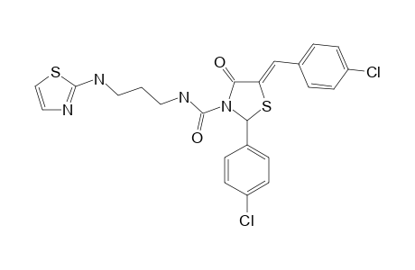 N-3-[[2-(4-CHLOROPHENYL)-4-OXO-5-(4-CHLOROBENZYLIDENE)-1,3-THIAZOLIDINE]-CARBAMYL]-PROPYL-2-AMINOTHIAZOLE