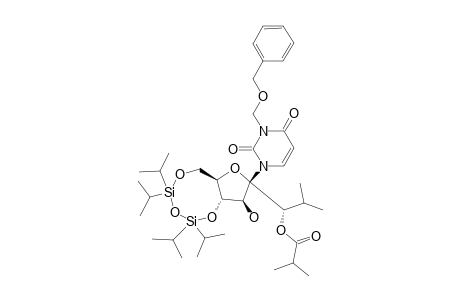 3-N-BENZYLOXYMETHYL-1-[(1S)-1-ISOPROPYL-1-O-ISOBUTYRYL-4,6-O-(1,1,3,3-TETRAISOPROPYLDISILOXANE-1,3-DIYL)-BETA-D-ARABINO-2-HEXULOFURANOSYL]-URACIL