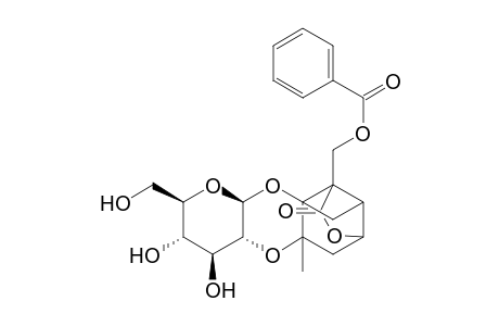 .beta.-D-Glucopyranose, 1,2-O-[9-[(benzoyloxy)methyl]-4-methyl-8-oxo-7-oxatricyclo[4.3.0.03,9]nonane-4,3-diyl]-