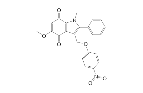 5-Methoxy-1-methyl-3-[(4-nitrophenoxy)methyl]-2-phenylindole-4,7-dione